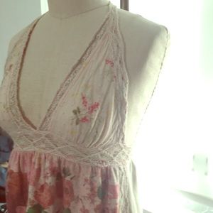 Cotton Crocheted Halter Top Shirt